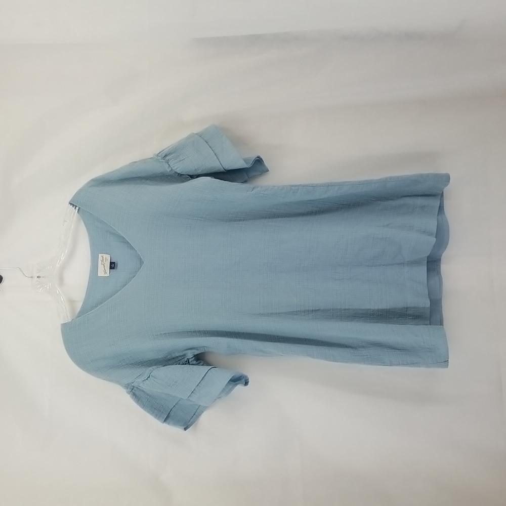 UNIVERSAL THREADS Boho Baby Blue V-Neck Ruffle Sleeve Midi Dress